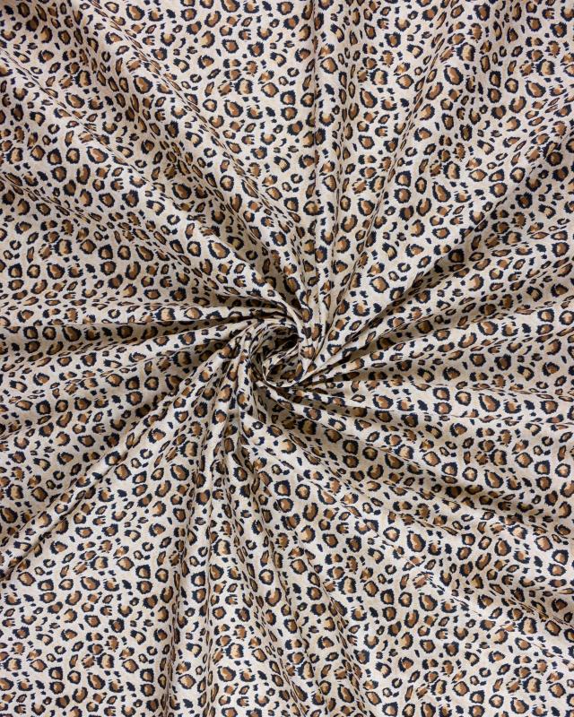  Leopard cotton poplin Beige - Tissushop